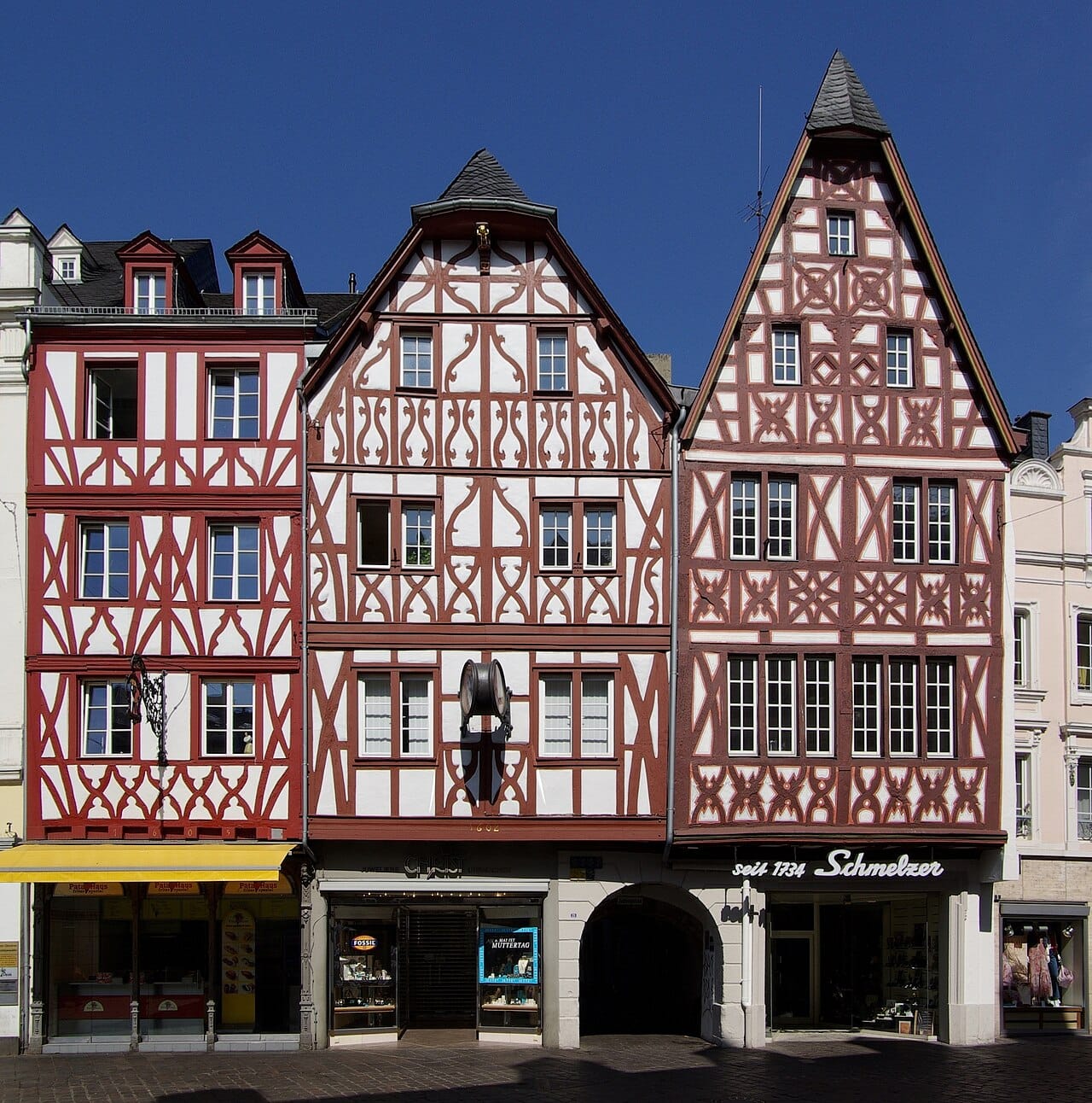 Hauptmarkt in Trier mit historischer Bebauung – Bewertungsgebiet des Ingenieurbüros Pletsch
